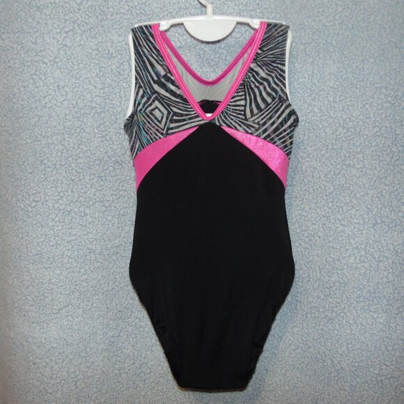 GK Black Pink Leotard NoTag - Picture 4 of 7